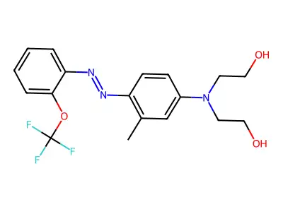 Ethanol, 2,2'-[[4-[[o-(trifluoromethoxy)phenyl]azo]-m-tolyl]imino]di-(7CI,8CI) structure