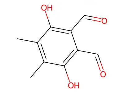 3,6-Dihydroxy-4,5-dimethylphthalaldehyde structure