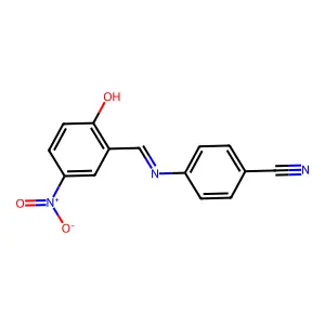 4-((2-Hydroxy-5-nitro-benzylidene)-amino)-benzonitrile structure