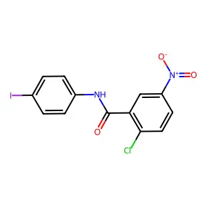 2-Chloro-N-(4-iodophenyl)-5-nitrobenzamide structure