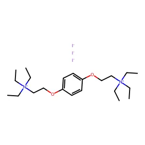 Ammonium, (1,4-phenylenebis(oxyethylene))bis(triethyl-, diiodide structure