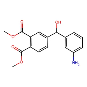 Dimethyl 4-((3-aminophenyl)hydroxymethyl)phthalate structure