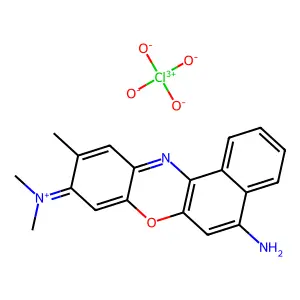 5H-Benzo(a)phenoxazin-9-amine, 5-imino-N,N,10-trimethyl-, monoperchlorate structure