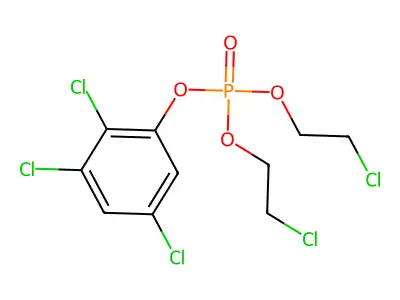 Phosphoric acid, bis(2-chloroethyl) 2,3,5-trichlorophenyl ester structure