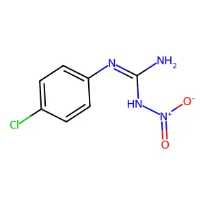 Guanidine, 1-(p-chlorophenyl)-2-nitro- structure