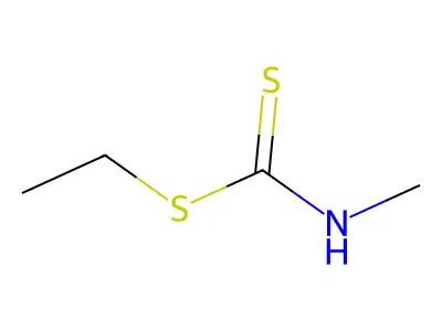 Ethyl methylaminodithiocarbamate structure
