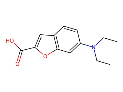 6-(Diethylamino)-1-benzofuran-2-carboxylic acid structure