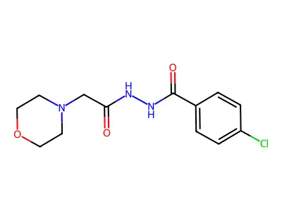 4-chloro-N'-(morpholin-4-ylacetyl)benzohydrazide structure