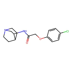 N-(1-azabicyclo[2.2.2]octan-3-yl)-2-(4-chlorophenoxy)acetamide structure