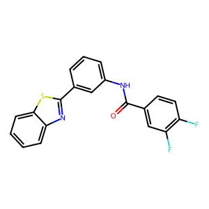 N-[3-(1,3-benzothiazol-2-yl)phenyl]-3,4-difluorobenzamide structure