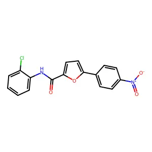 N-(2-chlorophenyl)-5-(4-nitrophenyl)furan-2-carboxamide structure