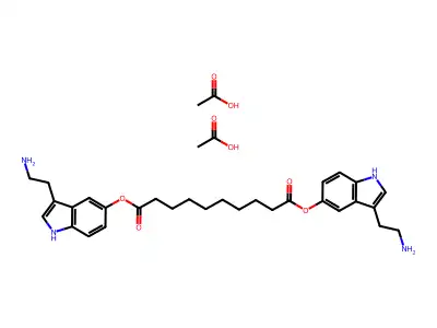 5,5'-Sebacoyldi(oxytryptamine) diacetate structure