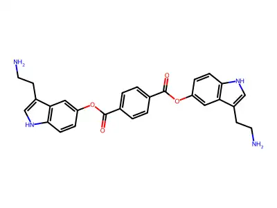 Bis[3-(2-aminoethyl)-1H-indol-5-yl] Benzene-1,4-dicarboxylate structure