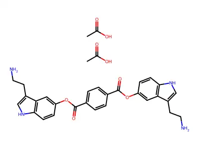 5,5'-Terephthaloyldi(oxytryptamine) diacetate structure