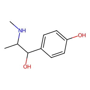 Benzenemethanol, 4-hydroxy-alpha-(1-(methylamino)ethyl)- structure