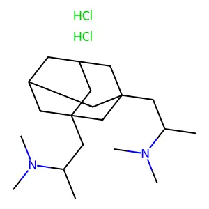 Adamantane, 1,3-bis(2-dimethylaminopropyl)-, dihydrochloride structure