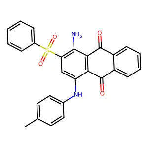 1-Amino-4-((4-methylphenyl)amino)-2-(phenylsulphonyl)anthraquinone structure