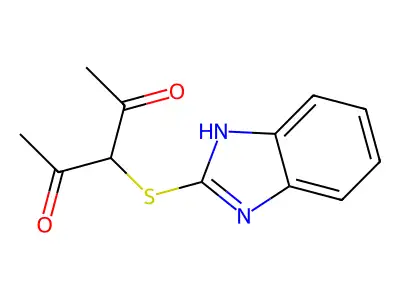 2,4-Pentanedione, 3-(1H-benzimidazol-2-ylthio)- structure