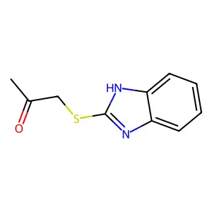 1-benzimidazol-2-ylthioacetone structure