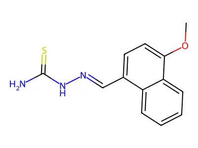 4-Methoxy-1-naphthaldehyde thiosemicarbazone structure