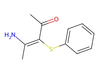 (E)-4-amino-3-(phenylsulfanyl)-3-penten-2-one structure