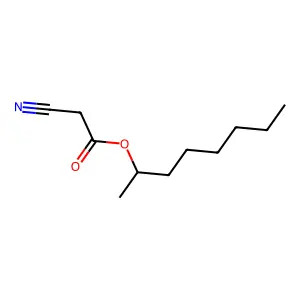 Octan-2-yl cyanoacetate structure