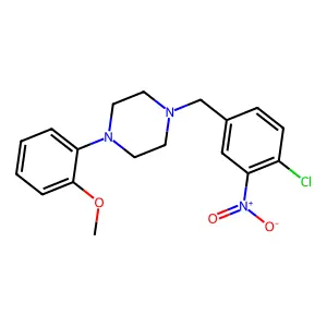 1-[(4-Chloro-3-nitrophenyl)methyl]-4-(2-methoxyphenyl)piperazine structure