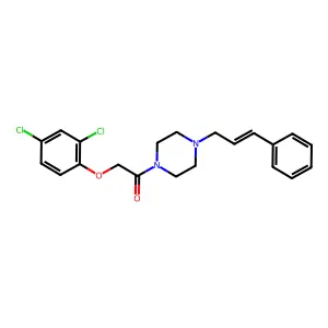 1-[(2,4-dichlorophenoxy)acetyl]-4-(3-phenyl-2-propen-1-yl)piperazine structure