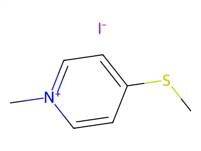 Methyl(1-methylpyridin-4(1H)-ylidene)sulfanium iodide structure