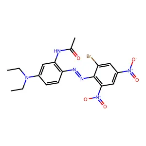 Acetamide, N-[2-[2-(2-bromo-4,6-dinitrophenyl)diazenyl]-5-(diethylamino)phenyl]- structure