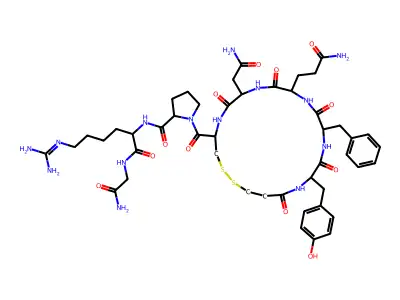 vasopressin, deamino-homo-Arg- structure