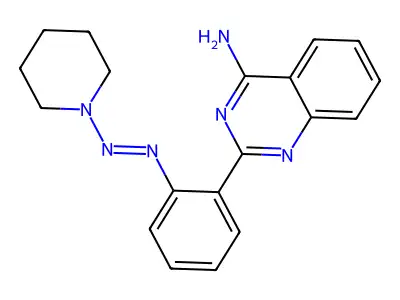 4-Quinazolinamine, 2-[2-(1-piperidinylazo)phenyl]- structure