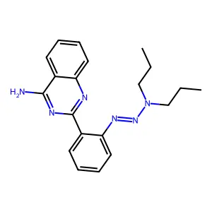 2-{2-[(1e)-3,3-Dipropyltriaz-1-en-1-yl]phenyl}quinazolin-4-amine structure