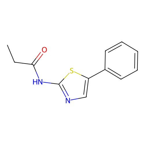 N-(5-phenyl-1,3-thiazol-2-yl)propanamide structure