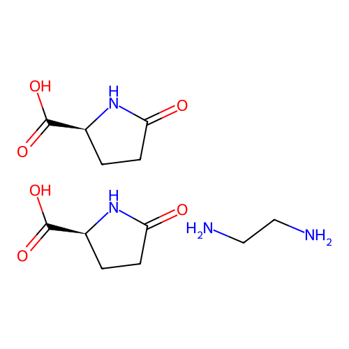 5-Oxo-L-proline, compound with ethane-1,2-diamine (2:1) structure
