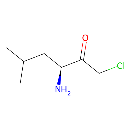 (3S)-3-amino-1-chloro-5-methylhexan-2-one structure