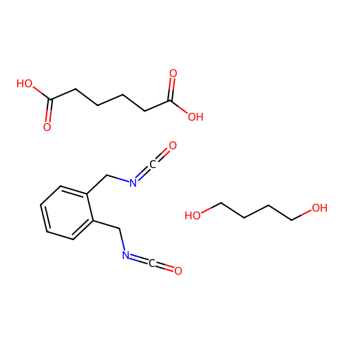 1,2-Bis(isocyanatomethyl)benzene;butane-1,4-diol;hexanedioic acid structure