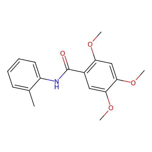 2,4,5-trimethoxy-N-(2-methylphenyl)benzamide structure