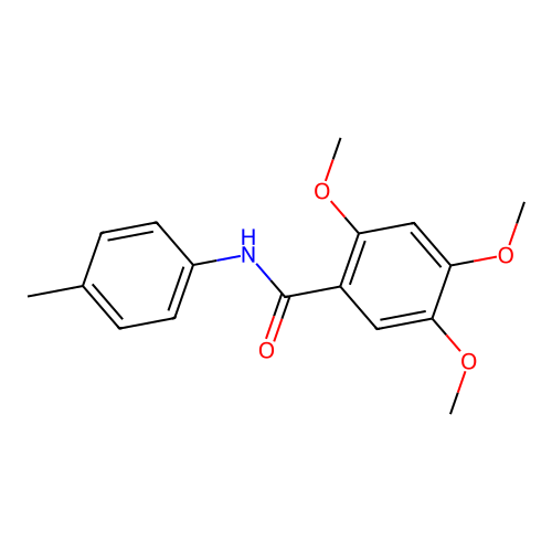 2,4,5-trimethoxy-N-(4-methylphenyl)benzamide structure