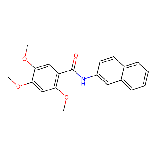 2,4,5-trimethoxy-N-(2-naphthyl)benzamide structure