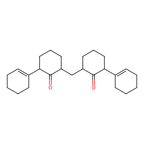 3,3'-Methanediylbis[1,1'-bi(cyclohexan)-1'-en-2-one] structure