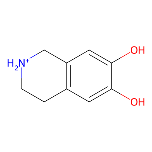 1,2,3,4-Tetrahydroisoquinolin-2-ium-6,7-diol structure