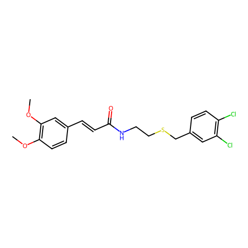 (2E)-N-{2-[(3,4-dichlorobenzyl)sulfanyl]ethyl}-3-(3,4-dimethoxyphenyl)prop-2-enamide structure