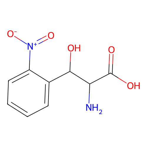2-amino-3-hydroxy-3-(2-nitrophenyl)propanoic Acid structure