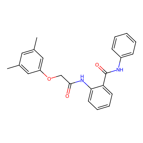 2-{[(3,5-dimethylphenoxy)acetyl]amino}-N-phenylbenzamide structure