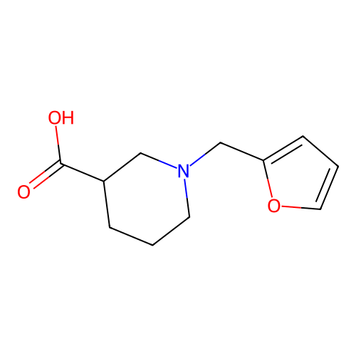 1-(Furan-2-ylmethyl)piperidine-3-carboxylic acid structure