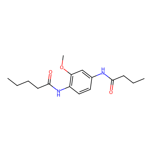 N-[4-(butanoylamino)-2-methoxyphenyl]pentanamide structure