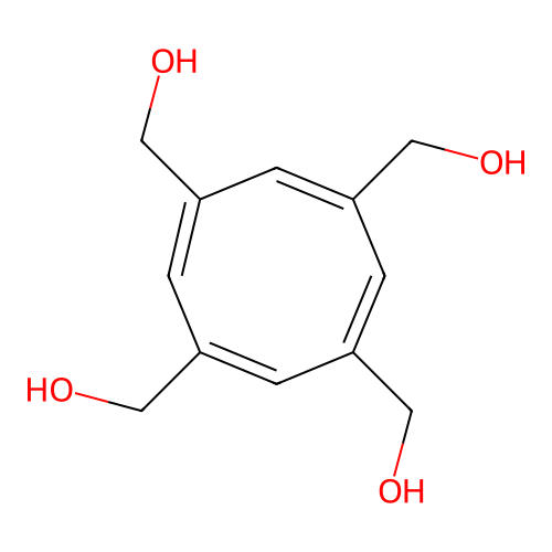 [(1E,3E,5E,7E)-3,5,7-tris(hydroxymethyl)cycloocta-1,3,5,7-tetraen-1-yl]methanol structure