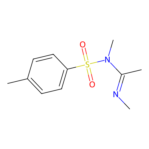 N,N'-dimethyl-N-(4-methylphenyl)sulfonylethanimidamide structure