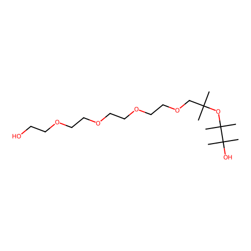 3,6,9,12,15-Pentaoxaheptadecane-1,17-diol, hexamethyl- structure